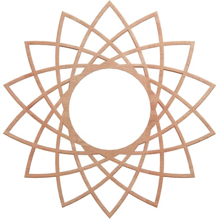 Ekena Millwork Eleanor Wood Fretwork Pierced Ceiling Medallion, Cherry, 20"OD x 7 3/4"ID x 3/8"T CMWP20X20X0375EACH